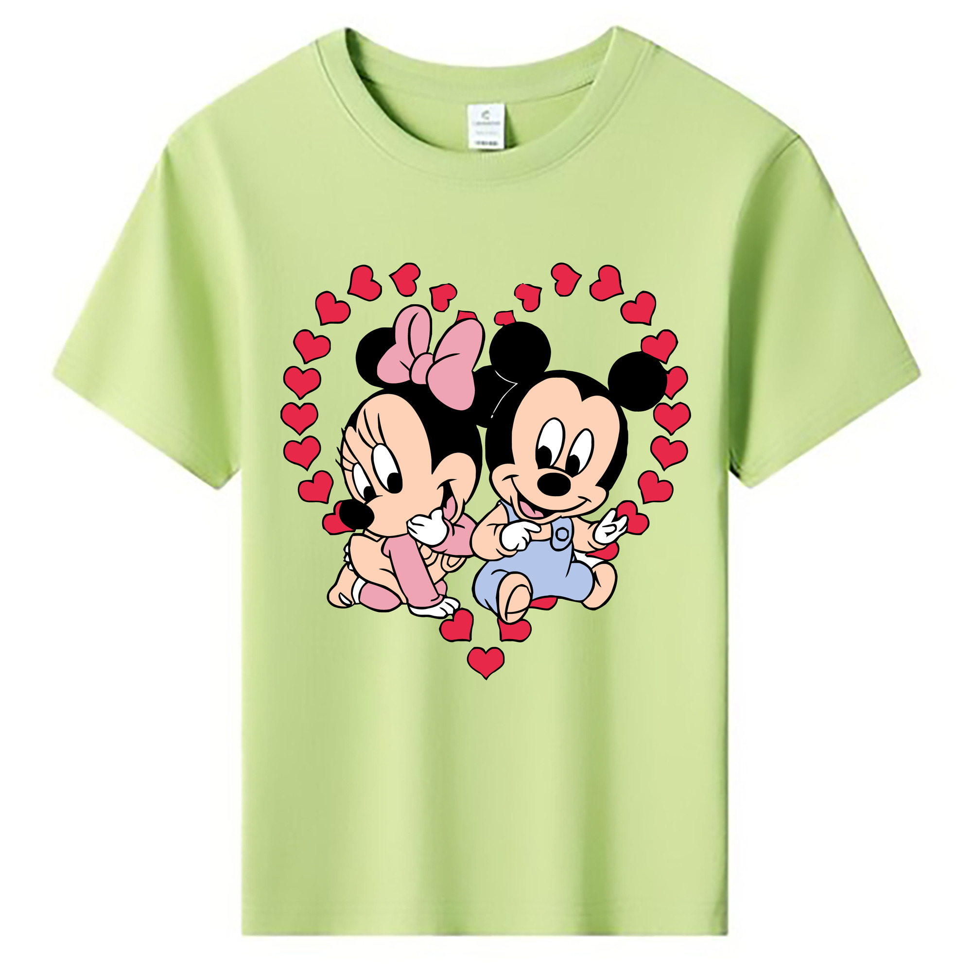 ミッキーマウス Mickey Mouse 綿100％キッズTシャツ（フロントプリント）